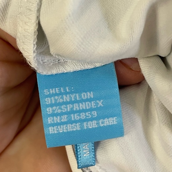 J. McLaughlin Women’s Large Gray and White Striped Sleeveless Shift Midi Dress - Picture 5 of 9